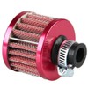 ESUPPORT 2Pcs 12mm Filtro de Aire de la Motocicleta Rojo