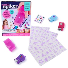 Cool Maker, Shimmer Me Body Art with Roller, Foils, Jewels & 135 Temporary