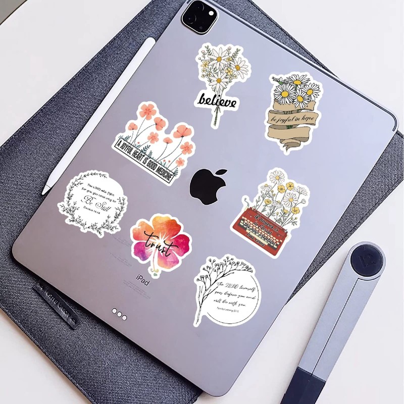 200pcs Inspired Christian Stickers, Bible Verse Stickers, Blossoms Stickers for
