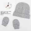 DRESHOW Newborn Baby Hats Mittens Set, 3 Pcs Infant Baby