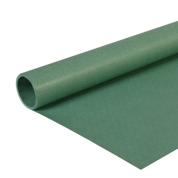 Clairefontaine 195755C - One Roll Kraft Laid Paper - Colour: Moss Green - Dimensions: 10x0.70m - 65g - Gift Wrapping, DIY, Crafts