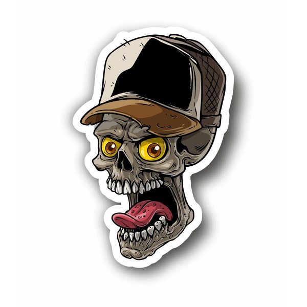 AMA SHOP Sticker PVC Shaped Skull with hat mod.1 |