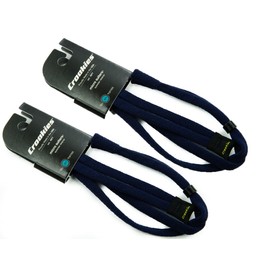 Croakies Microsuiter Skinny Cotton Eyeglass and Sunglass Retainer / Strap, Navy Blue (2 Pack)