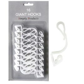 16 Giant Christmas Gutter Hooks Weatherproof Plastic for Hanging Outdoor Christmas String Lights, Fairy Lights or Rope Lights Gutter Clips - (Clear)