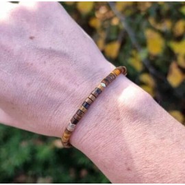 Unbranded Tiger's Eye Small Beads Dainty Bracelet Delicate Healing Stone Everyday Bracelet