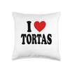 I HEART LOVE Tortas Throw Pillow