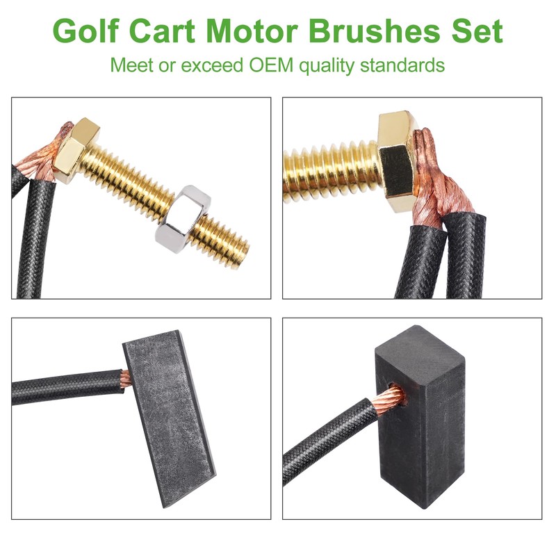 10L0L Golf Cart Motor Brushes Set 36 & 48-Volt Fits