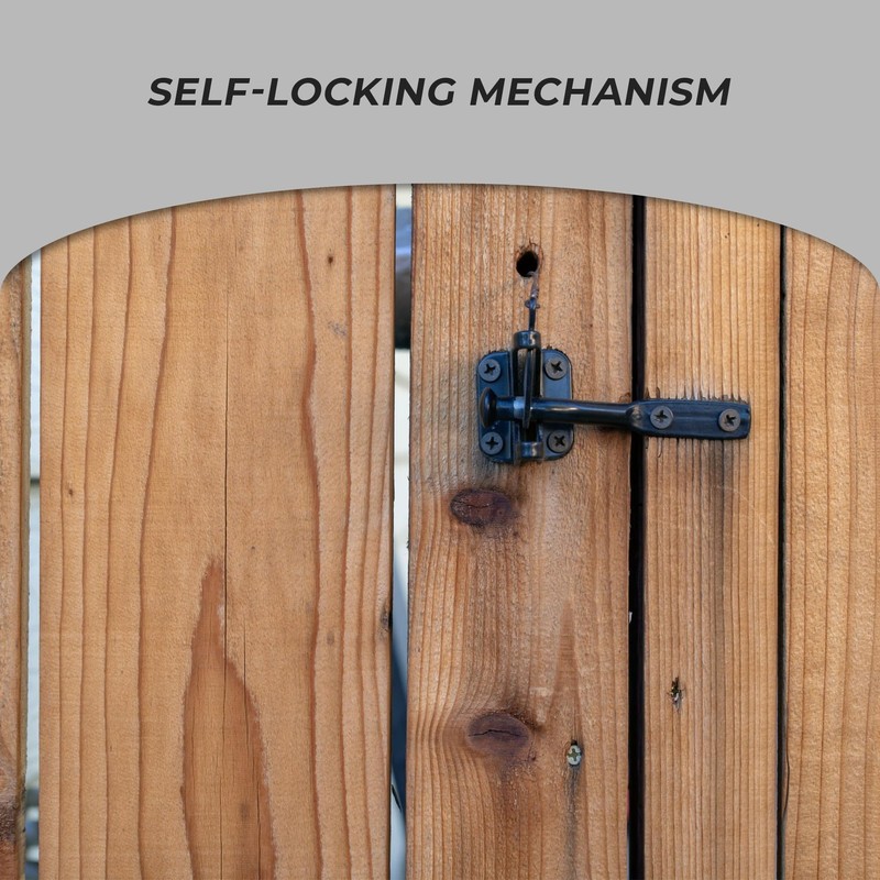 Heavy Duty Self Locking Gate Latch for Wooden Fence with