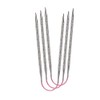 Addi AD1802030-04.50 Double Pointed Knitting Needles, Metal, Pink/Silver, 30 cm,