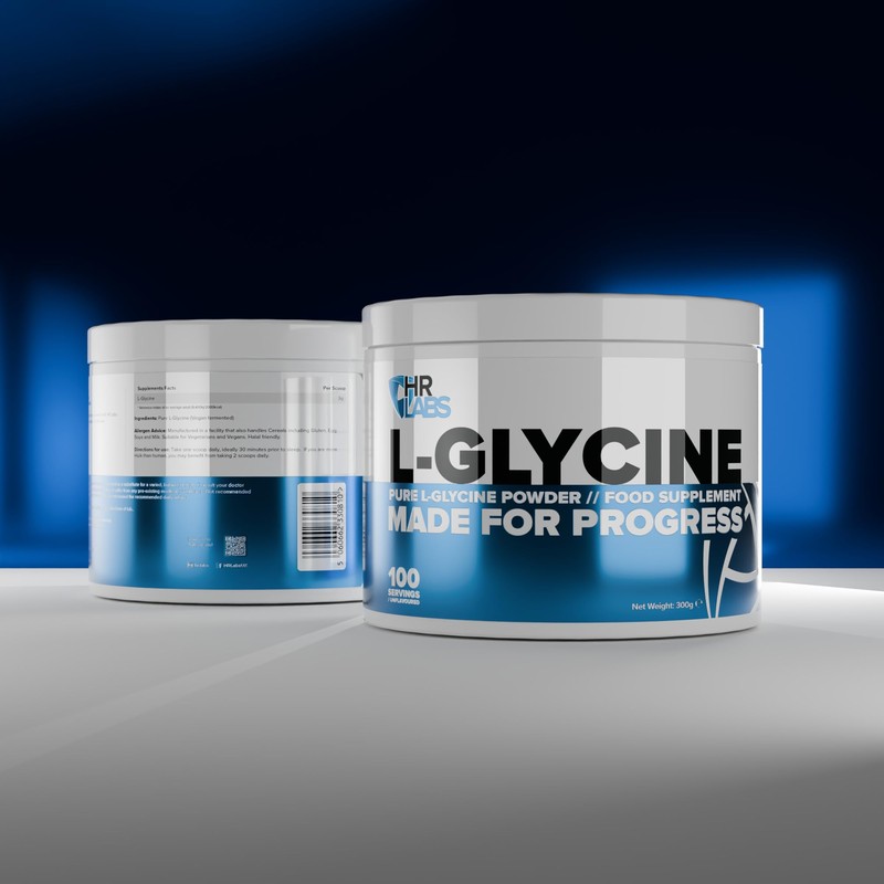 HR Labs HR Labs Pure L-Glycine Powder, Amino Acid, Easy