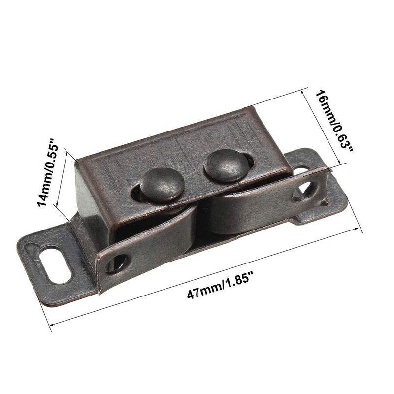 uxcell Retro Wardrobe Door Iron Double Ball Roller Catch Latch,