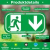Emergency Exit Sign Arrow Down 30 x 15 cm Escape