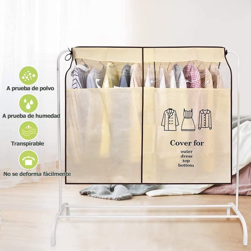 Protector de Ropa Colgante,Funda protectora para ropa, ideal para vestidos,
