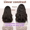 2 Piezas Extension de Cabello, 45CM Hair Extensions(Marrón Claro)