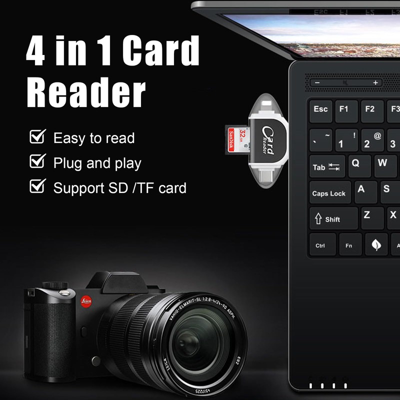 LINXINS Multi-Port 4 in1 Universal SD TF Card Reader 1