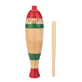 Colorful Guiro Wooden Fish Shaped Instrument Latin Percussion Musical Instruments for Adults and Children