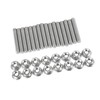 A ABSOPRO 16pcs Stainless Steel Exhaust Manifold Bolt Stud Hardware