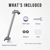 G-Promise Shower Head Extension Arm, Stainless Steel Adjustable Extender with