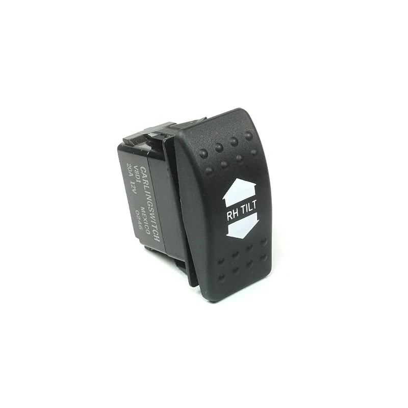 MOMENTARY RH Tilt Rocker Switch SPDT 20A 12VDC (ON) Off