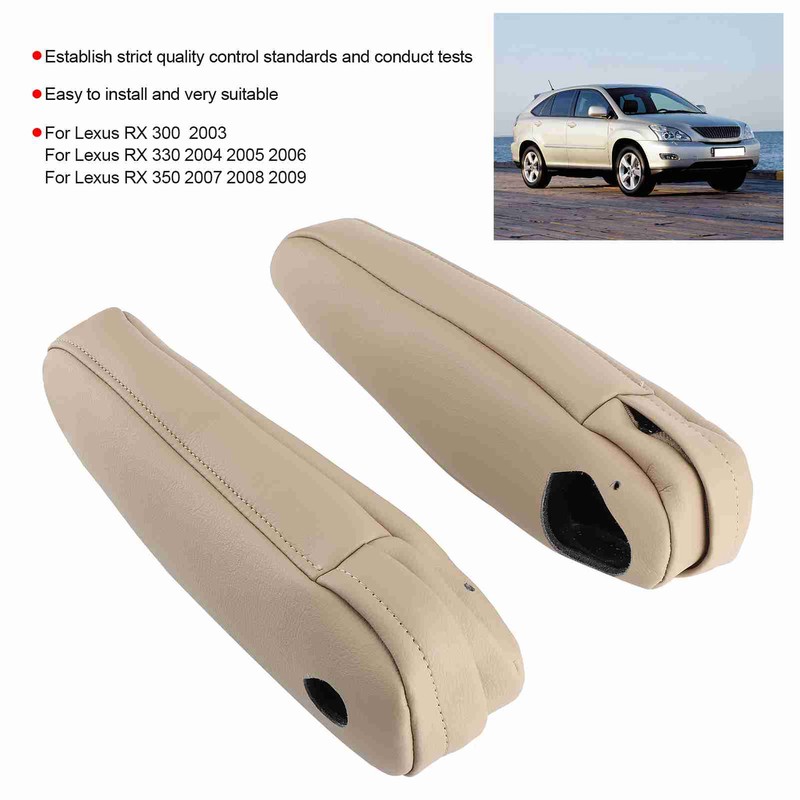 2Pcs Car Seat Armrest Synthetic Leather Cover for Lexus RX