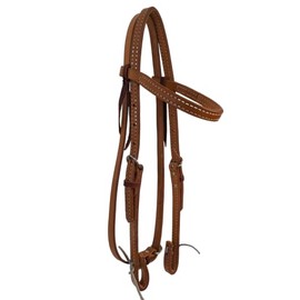 HR Saddlery Browband Headstall Natural Color