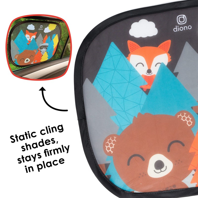 Diono Kids Character Car Window Shade 2 Pack - Cling