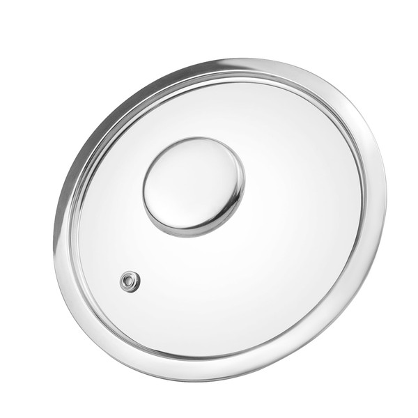 LC LICTOP 6.5" Tempered Glass Lid 304 Stainless Steel Wide