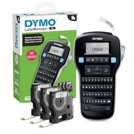 DYMO LabelManager 160 Rotulador portátil, fácil de usar, teclas de uso rápido de un solo toque, teclado QWERTY, gran pantalla, para hogar y oficina, i