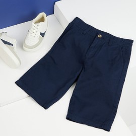 CityComfort Boys Chino Shorts with Adjustable Waist, Breathable Cotton (Navy, 7-8 Years)