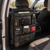 Black Polyester Car Seat Back Organizer with Multi-Pocket Hanging Storage