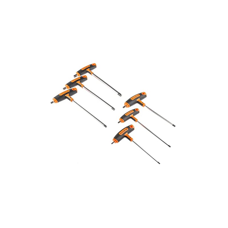 Bahco 903T-1 T-Handle Screwdriver Set for Hexagonal Head Screws, Silver/Black/Orange,