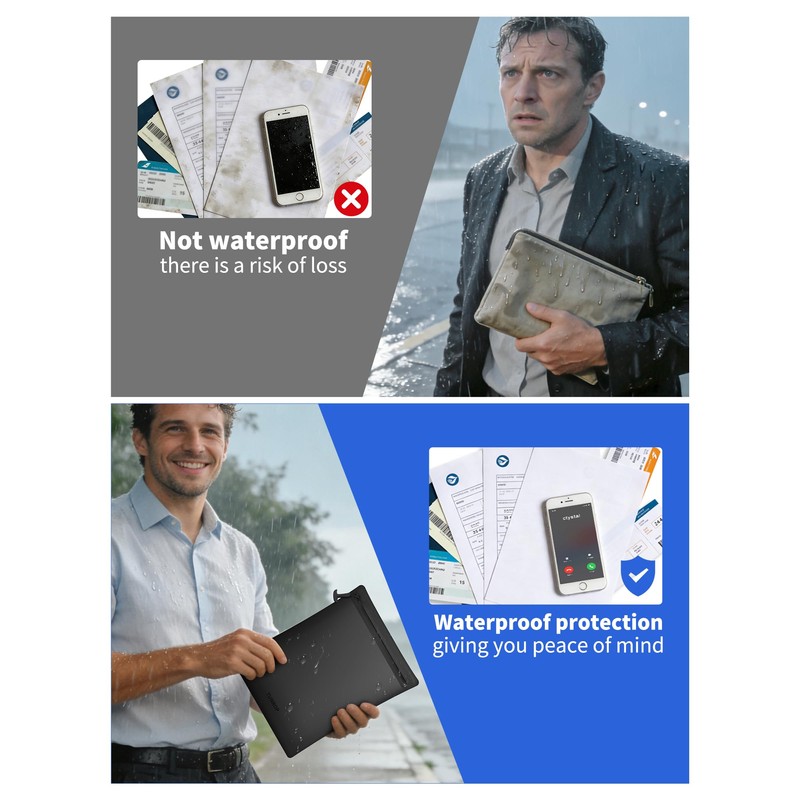 TUNROP IPX8 Waterproof Document Bag: Submersible 1M / 30 Min