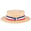ZAKIRA Classic Straw Boater Hat Handmade from Natural Straw in