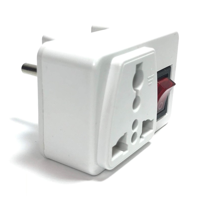 Norstar Universal Plug Adapter with ON/Off Power Switch for European