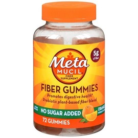 Metamucil Fiber Gummy Orange Gummies 72 ct