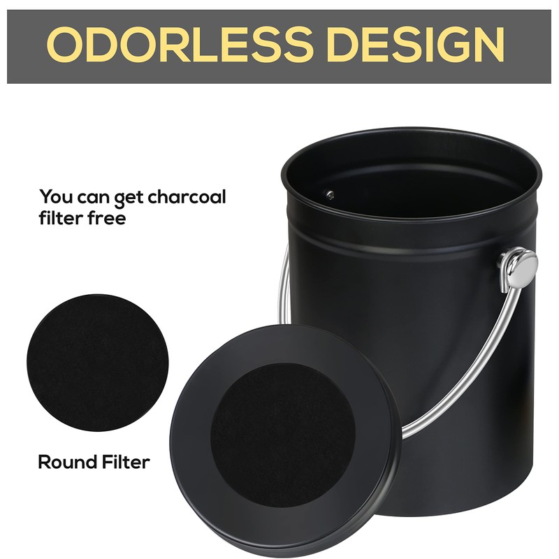 Utopia Kitchen Compost Bin for Kitchen Countertop, 1.3 Gallon Compost