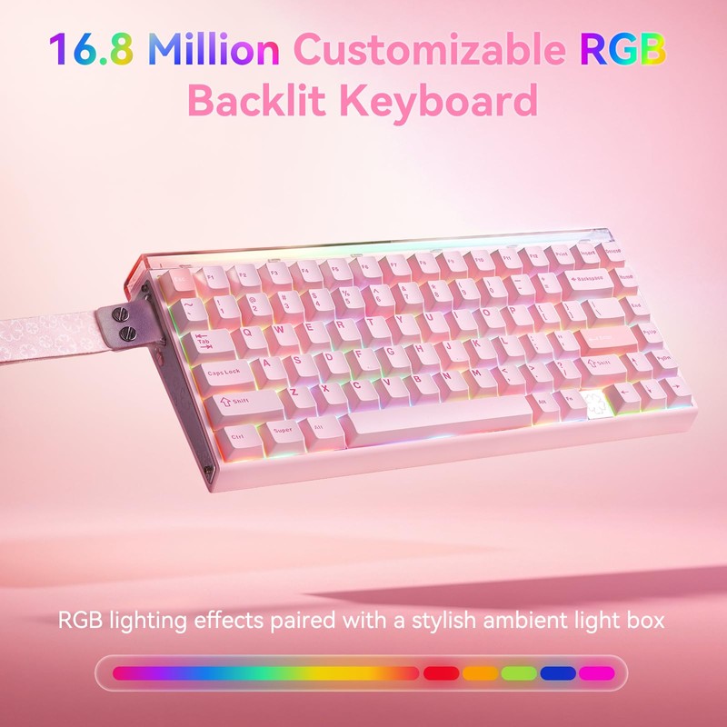 Aula 75 HE Wireless Gaming Keyboard,Black Mechanical Keyboard w/8K Receiver