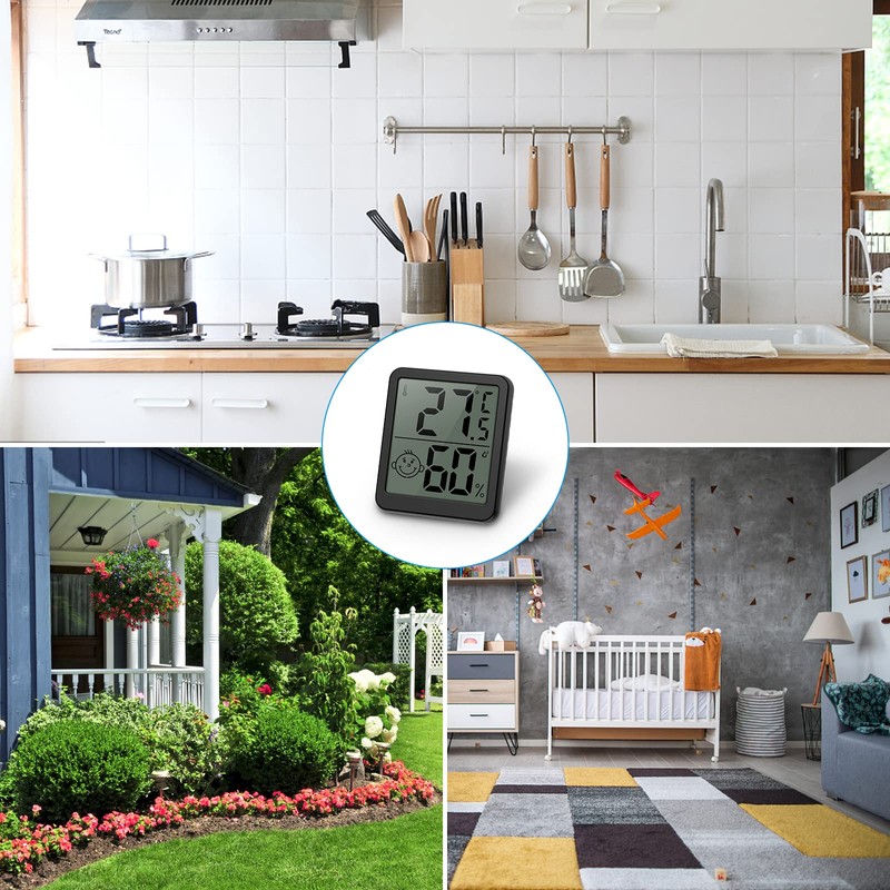 Digital Thermometer/Hygrometer, Outside Air Thermometer, Wireless, Indoor and Outdoor, High