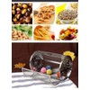 Falytemow 12 x 18 cm Stainless Steel Rotisserie Grill Roaster
