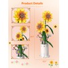 AMSHINE Sunflower Bouquet Building Block Set, Flower with Vase Building