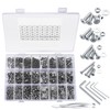 950 Pcs Flat Head Screws, Nuts, and Washers Assortment Kit,
