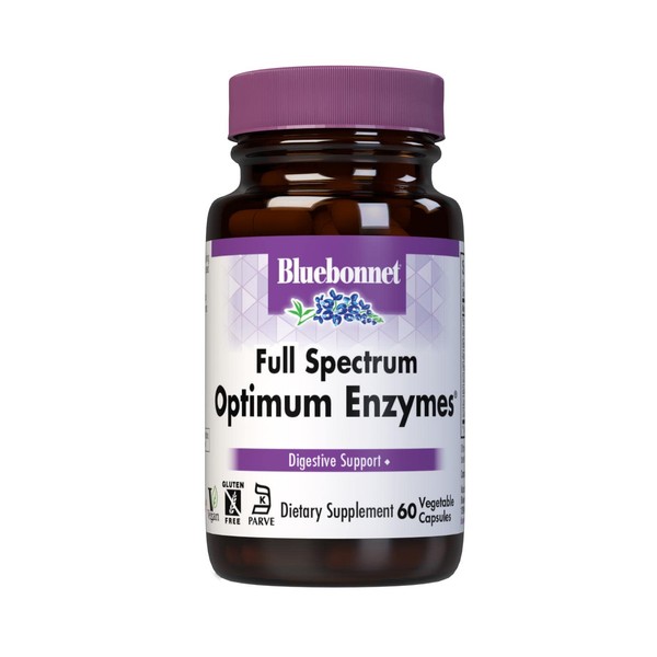 BlueBonnet Full Spectrum Optimum Enzymes Vegetarian Capsules, 60 Count