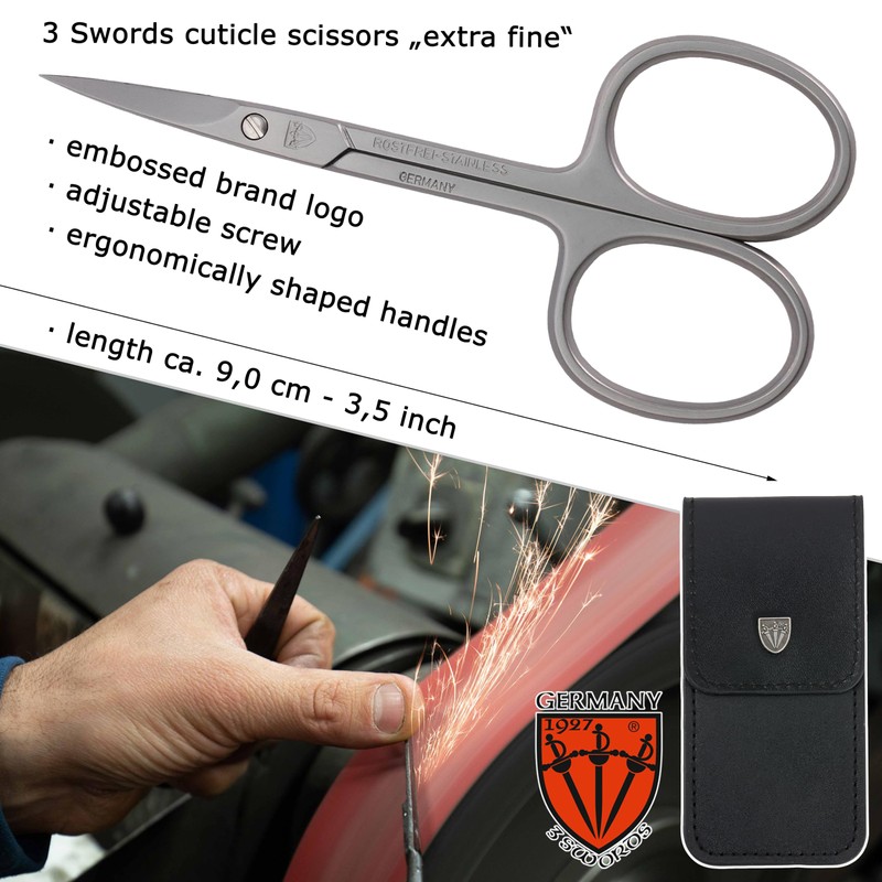 3 Swords Germany | Curved Cuticle Scissors, Dead Skin Scissors,