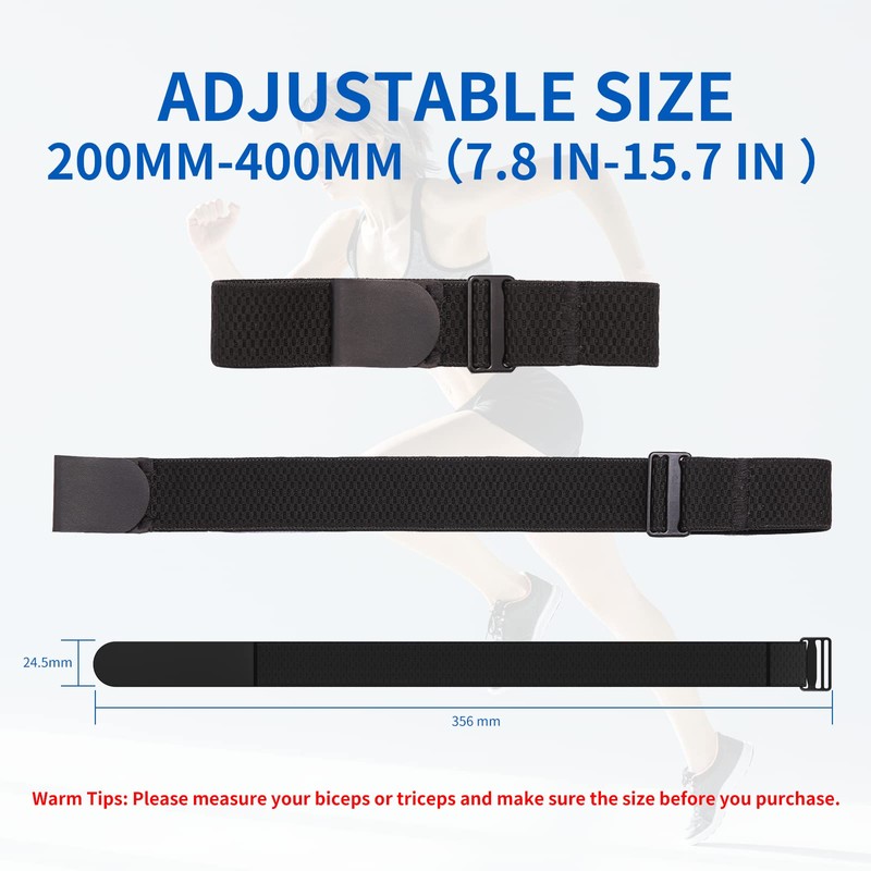 MOOFIT RA1 Heart Rate Monitor Replacement Armband Strap 24.5mm, Arm