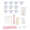 Silicone Measuring Cup Tool Kit Spatula Finger Gloves Pipettes Epoxy