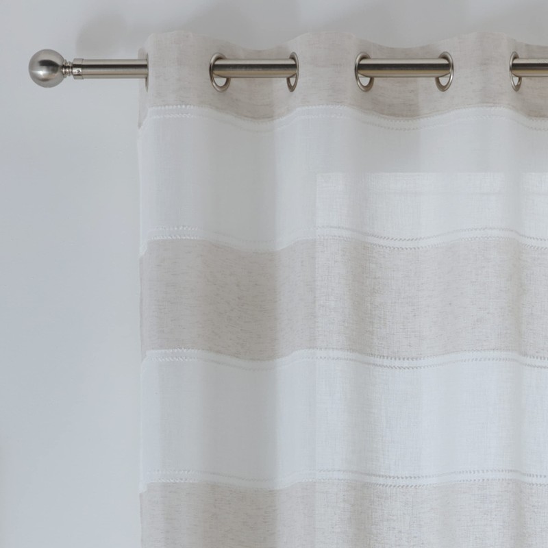 Tyrone Textiles Ltd Santorini Voile Panel - Linen Look Panel