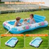 Inflatable Tanning Pool Lounger Float with Sprinkler, Pool Float Adult