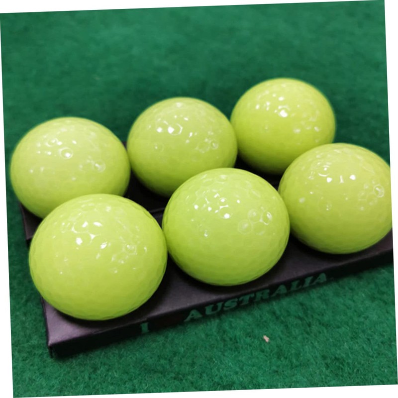 BESPORTBLE 6pcs Golf Fluorescent Ball Lighted Luminous Balls Training Aid