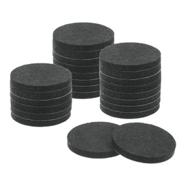 uxcell Furniture Pads, 24Pcs 1.75" - Round Self Adhesive Felt Furniture Pads, Floor Protectors for Furniture Feet Chairs Legs Hardwood Floors (Black)