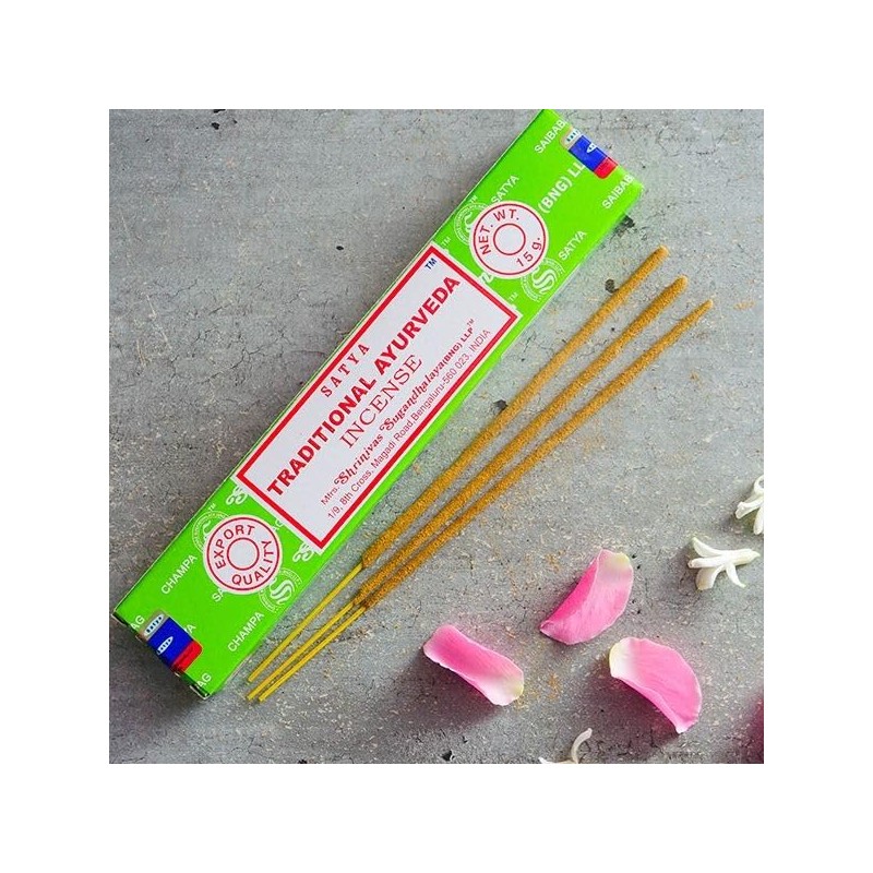Satya Nag Champa Traditional Ayurveda 100% Natural Incense Sticks |